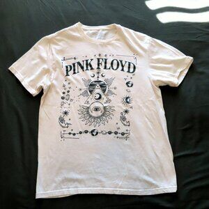 Pink Floyd Cream/Green Cosmic Pyramid Graphic Band Tshirt Medium